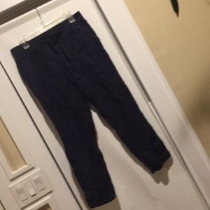 Athleta navy linen pants